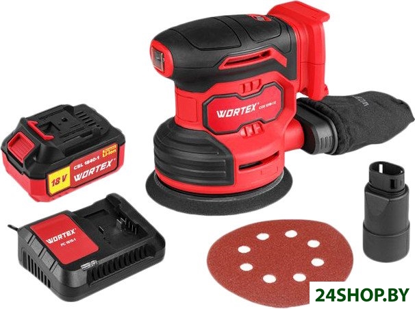 Эксцентриковая шлифмашина Wortex COS 1218-1 E ALL1 1333436 (с 1-им АКБ) Эксцентриковая шлифмашина Wortex COS 1218-1 E ALL1 1333436 (с 1-им АКБ)