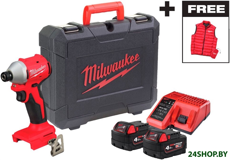 Винтоверт Milwaukee M18 BLIDRCMC-402C 4933499457 (с 2-мя АКБ, кейс) Винтоверт Milwaukee M18 BLIDRCMC-402C 4933499457 (с 2-мя АКБ, кейс)