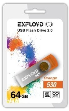 Флеш-память USB EXPLOYD 530 64GB (оранжевый) (EX064GB530-O)