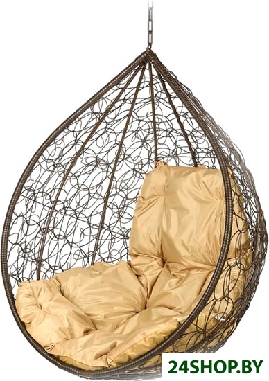 Кресло подвесное BiGarden Tropica Brown BS (без стойки, бежевая подушка) Кресло подвесное BiGarden Tropica Brown BS (без стойки, бежевая подушка)