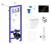 Картинка Унитаз Lavinia Boho Relfix One 9 в 1 97020112 (черный пластик)