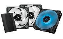 Картинка Вентилятор для корпуса Arctic P12 PWM PST RGB 0dB Triple Pack (3 шт) ACFAN00229A