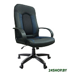 Картинка Кресло Brabix Strike EX-525 (кожзам/ткань TW, черный/синий/серый)