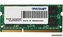Картинка Оперативная память Patriot Signature Line 4GB DDR3 SO-DIMM PC3-12800 [PSD34G16002S]