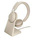 Картинка Наушники Jabra Evolve2 65 MS Stereo USB-C Desk (бежевый)