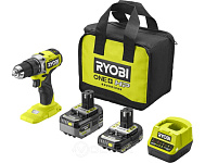 Картинка Ударная дрель-шуруповерт Ryobi HP RPD18C-242S 5133004983 (с 2-мя АКБ 4 Ah + 2 Ah, сумка)