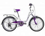 Картинка Детский велосипед NOVATRACK 167BUTTERFLY.WVL20 (белый-фиолетовый)