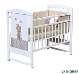 Картинка Детская кроватка VDK Love Me колесо-качалка (белый)