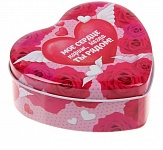 Набор мыльных лепестков в шкатулке-сердце "Мое сердце парит, когда ты рядом!", 5 бутонов и