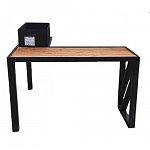 Картинка Мангал для дачи Грифонсервис МС20 со столом (черный/орех)