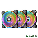 Картинка Вентилятор для корпуса Thermaltake Riing Quad 12 RGB TT Premium 3 Fan Pack CL-F088-PL12SW-A