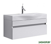 Картинка Тумба под умывальник Aqwella Бергамо 100 (белый) [Ber.01.10/W]