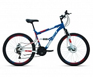 Картинка Велосипед Altair MTB FS 26 2.0 D (2022, синий/красный, рама 16) (RBK22AL26068)