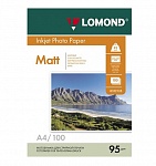 Картинка Фотобумага Lomond матовая односторонняя A4 95 г/кв.м. 100 листов (0102125)