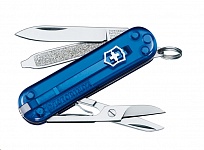 Картинка Туристический нож Victorinox Classic SD Blue Transparent [0.6223.T2]