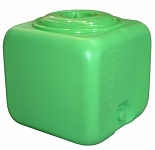 Картинка Бак для душа Альтернатива 100 л (металлический шаровой кран, уровень воды, зеленый)