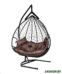 Картинка Подвесное кресло LetoLux Dublin (черный/шоколадный)