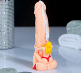 Фигурное мыло "Удержание" телесный, аромат Клубника со сливками, 14 см 95 г