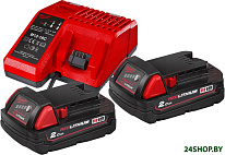 M18 M18NRG-202 4933459213 (2 x 18В/2 Ач + 12-18В)