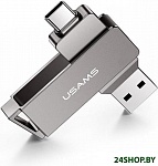 Картинка Флеш накопитель Usams USB3.0+Type-C Rotatable High Speed ZB202UP01 256Gb (серый)
