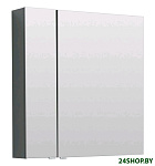 Картинка Шкаф с зеркалом для ванной AQUANET Алвита 80 00240109 (серый антрацит)