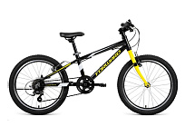 Картинка Велосипед FORWARD RISE 20 2.0 10.5 2022 (черный, желтый)