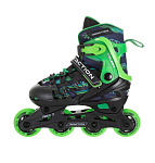 Картинка Роликовые коньки Reaction Rainbow Galaxy (р. 32-35, черный/зеленый)
