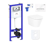 Картинка Унитаз Lavinia Boho Relfix Biore Rimless 7 в 1 87040105 (белое стекло)