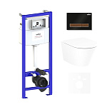 Картинка Унитаз Lavinia Boho Relfix Biore Rimless 6 в 1 75110175 (черный пластик)