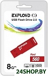 Картинка USB флэш-накопитель Exployd 8GB-560-красный
