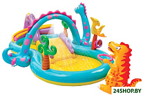 Картинка Игровой центр с горкой INTEX Dinoland 57135