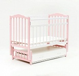 Картинка Детская кроватка Bambini 02 (белый/розовый)