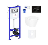 Картинка Унитаз Lavinia Boho Biore Compacto Rimless 7 в 1 87040092 (черный пластик)