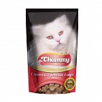 Картинка Консервированный корм для кошек Chammy с лососем и форелью в соусе (0,085 кг)