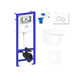 Картинка Унитаз Lavinia Boho Relfix Biore Rimless 7 в 1 75110204 (statuary иск. камень)