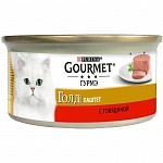 Картинка Консервированный корм для кошек Gourmet Gold паштет с говядиной (85 г)