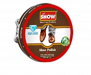 SHOW Классический крем для обуви в шайбе коричневый, 50 мл