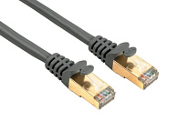 Картинка Патч-корд Hama H-78422 8p8c (RJ45) (m-m) CAT5e STP 1.0 м 1000 Мбит/с экранированный 1зв сер