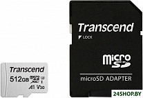 Картинка Флеш карта Transcend microSDXC/SDHC 300S 512Gb (TS512GUSD300S-A + adapter)