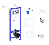 Картинка Унитаз Lavinia Boho Biore Compacto Rimless 9 в 1 97020149 (белый пластик)