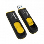 Картинка USB Flash A-Data DashDrive UV128 Black/Yellow 64GB (AUV128-64G-RBY)
