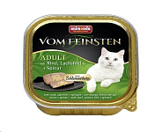 Картинка Консервированный корм для кошек Animonda Vom Feinsten Adult с говядиной, лососем и шпинатом
