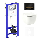 Картинка Унитаз Lavinia Boho Relfix One 6 в 1 75110044 (черный/золотистый пластик)