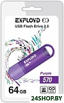 Картинка USB флэш-накопитель EXPLOYD 64GB-570-пурпур