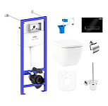 Картинка Унитаз Lavinia Boho Relfix One 9 в 1 97020118 (черное стекло)