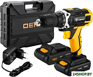 Картинка Дрель-шуруповерт Deko DKCD16FU-Li (с 2-мя АКБ, кейс, набор оснастки) (063-4099)