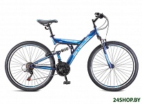 Картинка Велосипед Stels Focus V 18-sp 26 V030 2021 (темно-синий/синий)