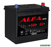 Картинка Автомобильный аккумулятор ALFA Asia JR 600A (65 А·ч)