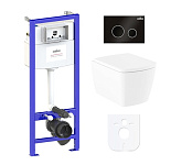 Картинка Унитаз Lavinia Boho Relfix Aveo Rimless 6 в 1 77040128 (черный пластик)