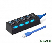 Картинка USB-хаб SmartBuy SBHA-7304-B (черный)